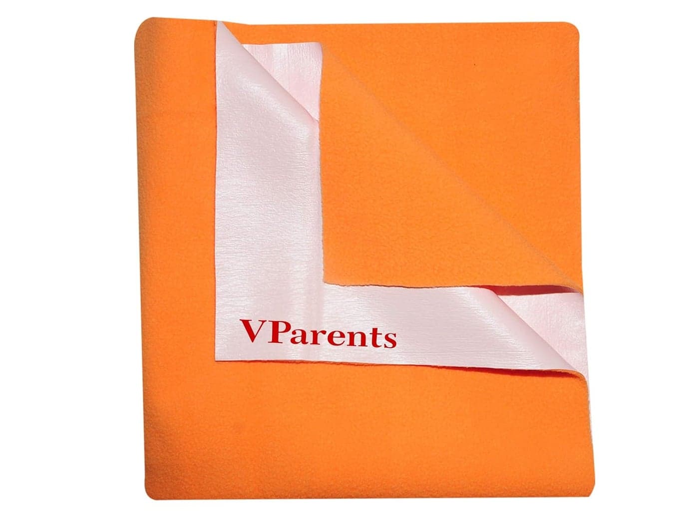 VParents Chubby Cheeks Water Proof Baby Bed Protector Reusable Dry Sheet Orange Medium 70 X 100