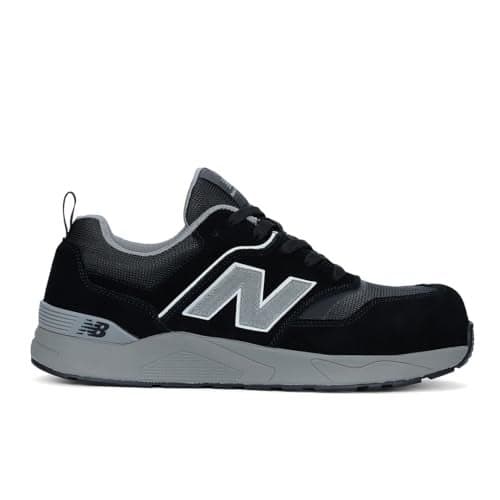 New Balance Men's Elite Lite Electrical Hazard Medium Composite Toe, Industrial Work Shoe Lightweight & Slip Resistant, Black Grey, 11.5