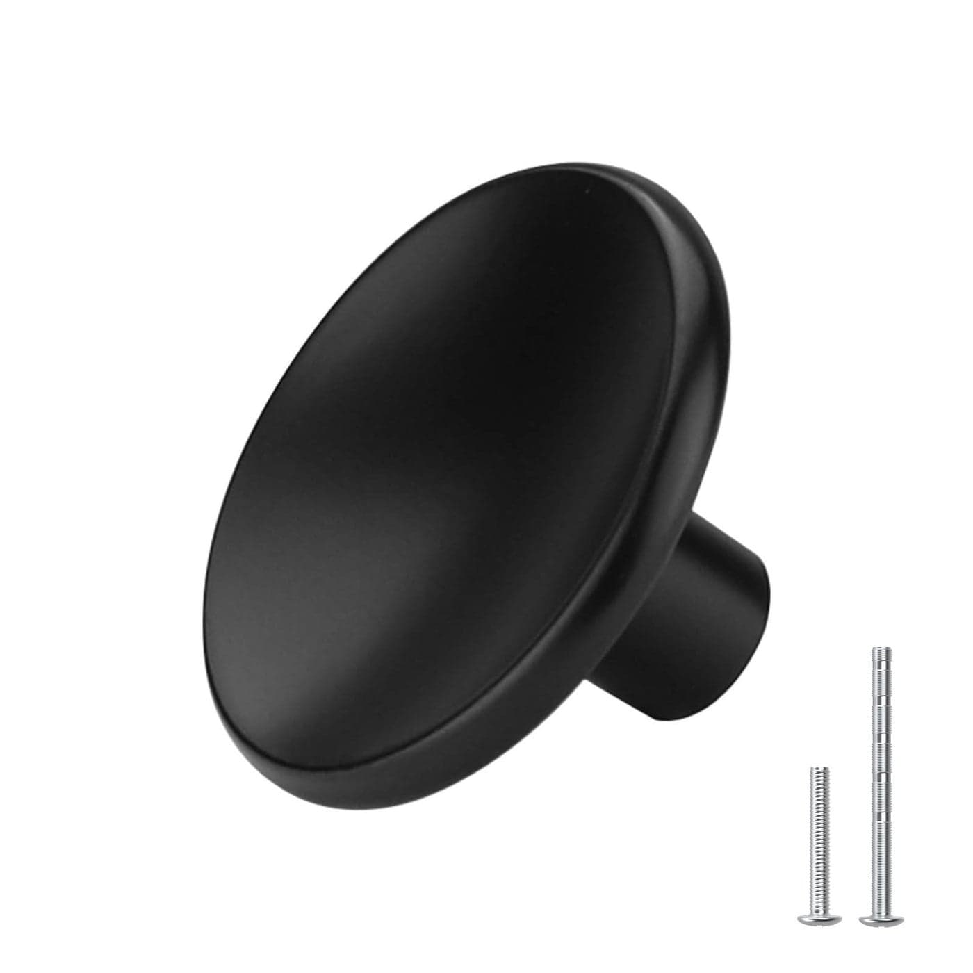 goldenwarm 25 Pack Black Cabinet Knobs Kitchen Hardware Round Drawer Knob for Cabinets Handles Closet Door Pulls Zinc Alloy