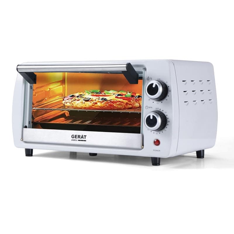 GERAT OTG- Oven, Toaster, Griller, 10L | Temperature Control Knob From Low to 230°C, 60 Minutes Timer, Auto Shut-Off, 230V-50Hz, 800W | 1 Year Warranty, White