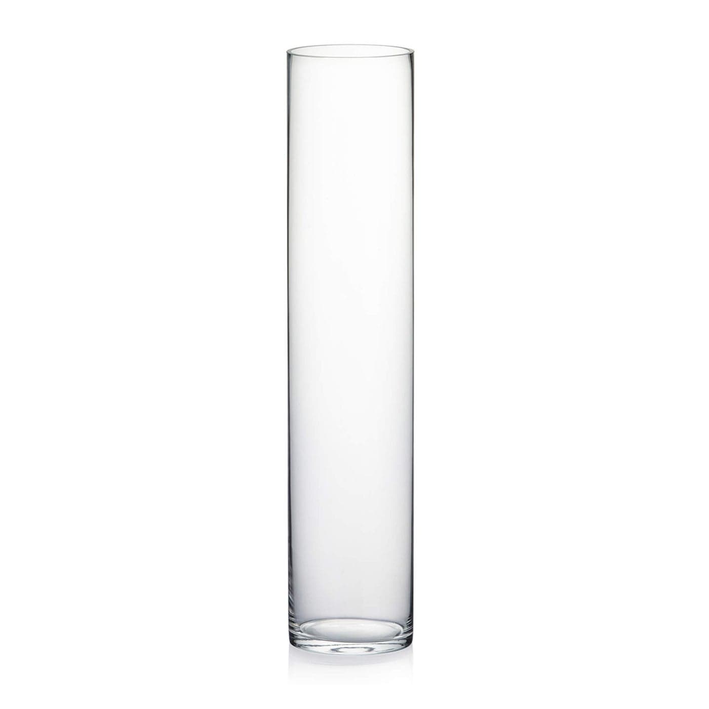 WGV Quality Thick Cylinder Glass Vase Diameter 5 Height 24 Clear Floral Planter Container Tall Centerpiece Arrangement for Wedding Event Home Decor 1 Piece