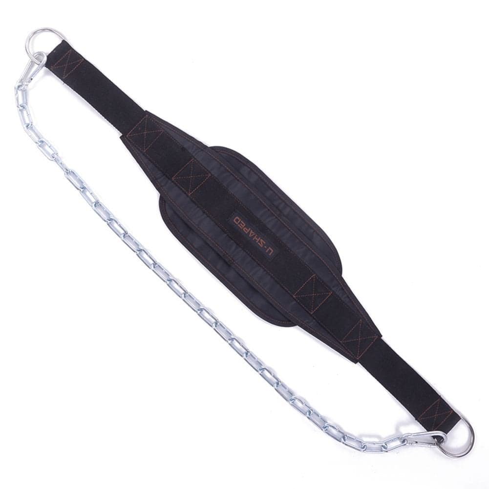 HemeraPhit Weighted Chin Up Belt with Chain Dip Belt Powerlifting Strength Training Pull Up Belt Waist Back Support