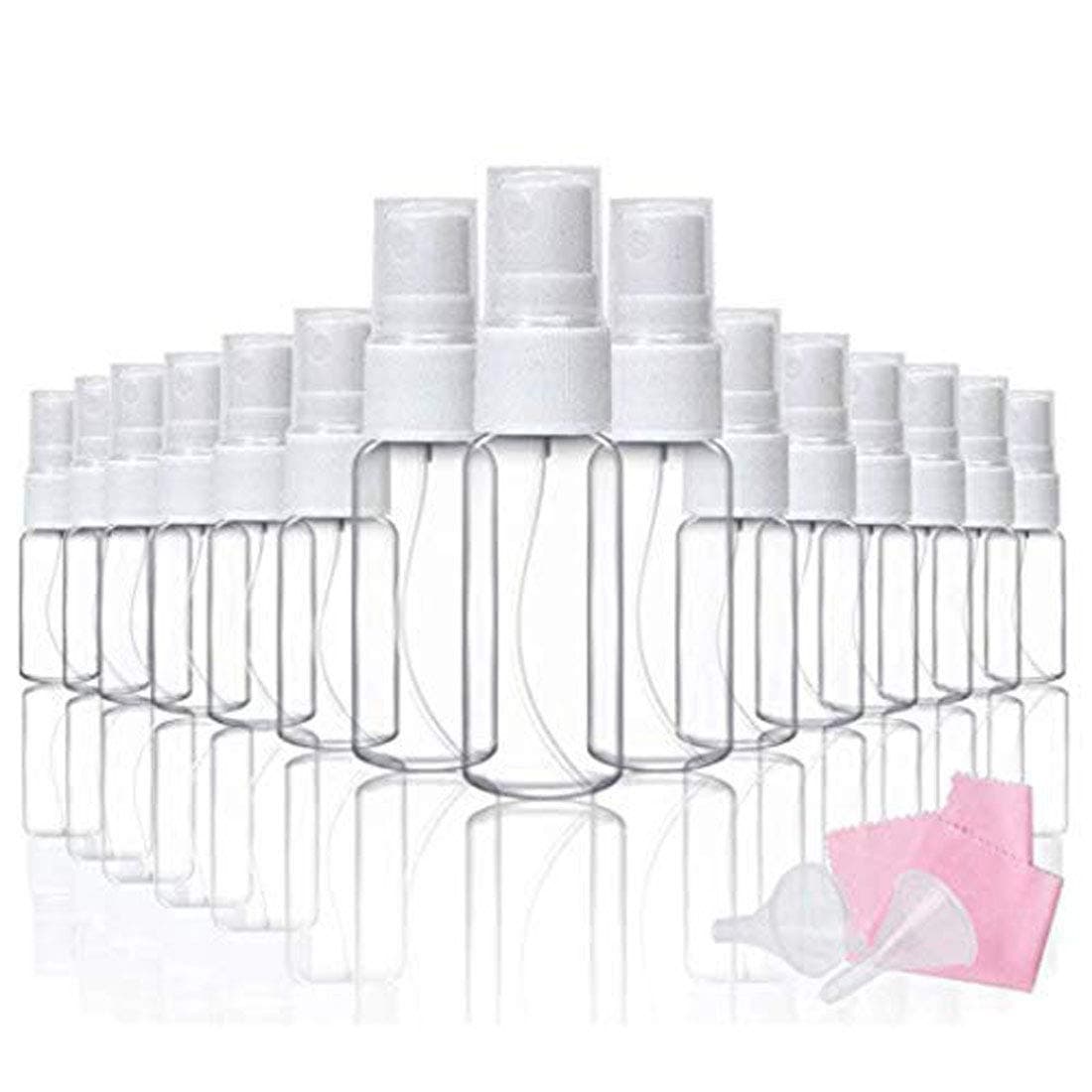 DIY Crafts Pack Of 12 Pcs Funnels Cleaning Cloth 10ml20ml Clear Plastic Fine Mist Spray Bottle with Funnels and Cleaning Cl Pack Of 12 Pcs Funnels Cleaning Cloth