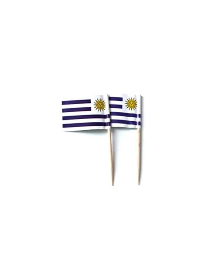 50Pcs Disposable World Cup Multi National Country Flag Stick Cake Toper Flag Fruit Stick Cocktail Cake Stick Toothpick Food Decoration