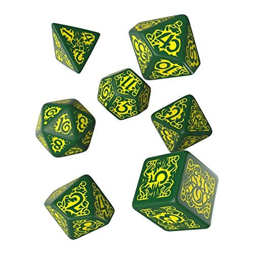 Q WORKSHOP Pathfinder Strange Aeons Rpg Ornamented Dice Set 7 Polyhedral Pieces