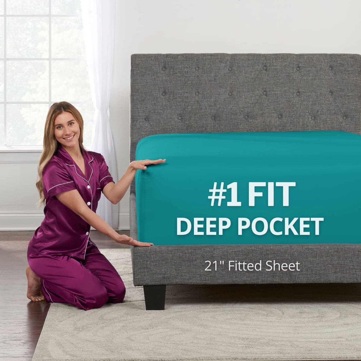 Queen Fitted Sheet Only DeepPocket Extra Deep Pocket Queen Fitted Sheet 21 Fitted Sheets Perfectly Fit 1723 Deep Mattress Toppers Lovely Joyful Feel 1 Bottom Sheet Queen Size Teal