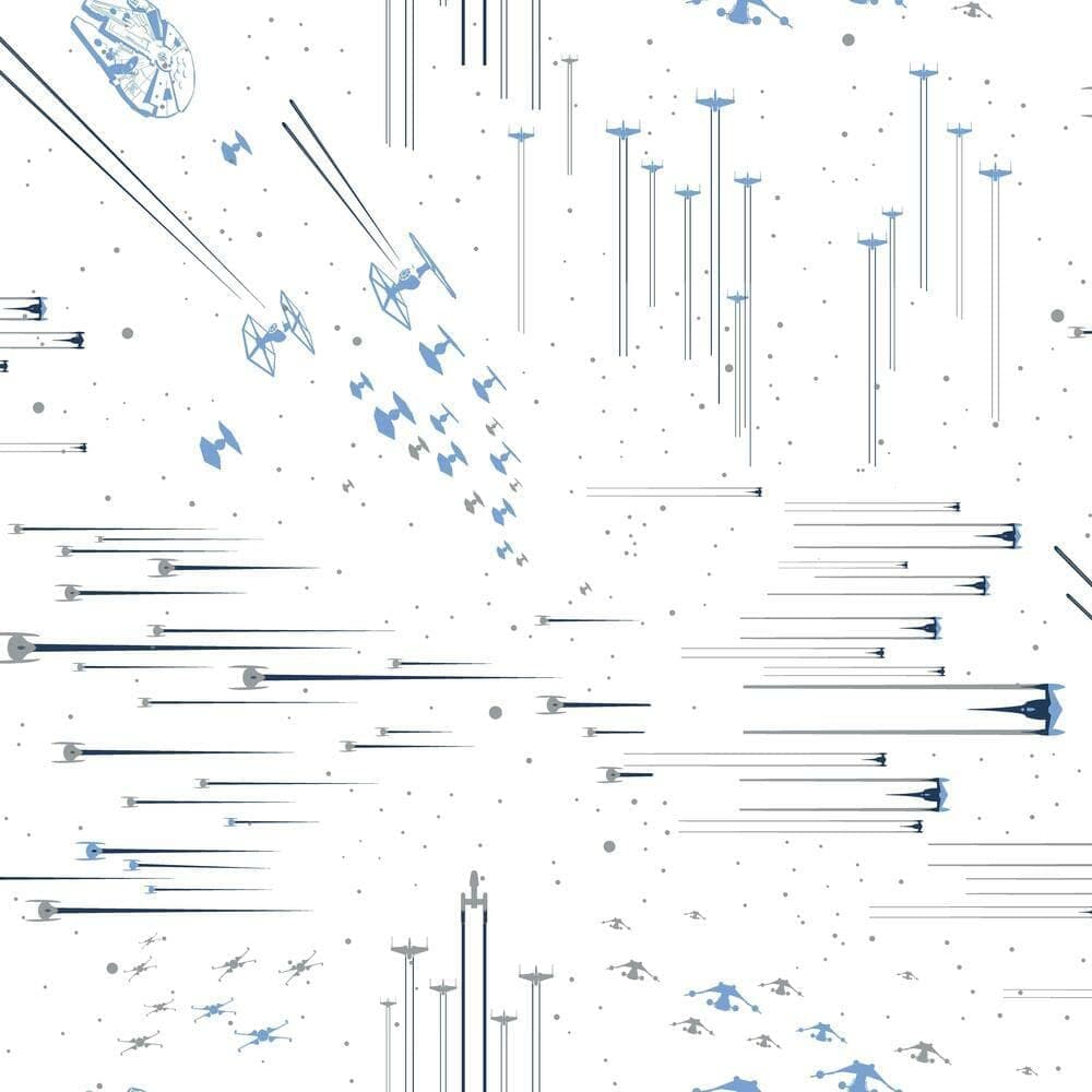 RoomMates Star Wars Galactic Battles Blue Peel Stick Wallpaper by RoomMates RMK11801WP