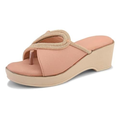 Centrino Women's Wedge Heel Sandals | Stylish Slip-On Sandals for Ladies | Soft Cushioned Footbed for Comfort | Elegant & Trendy Design | Lightweight and Durable Fashion Footwear 9404-10