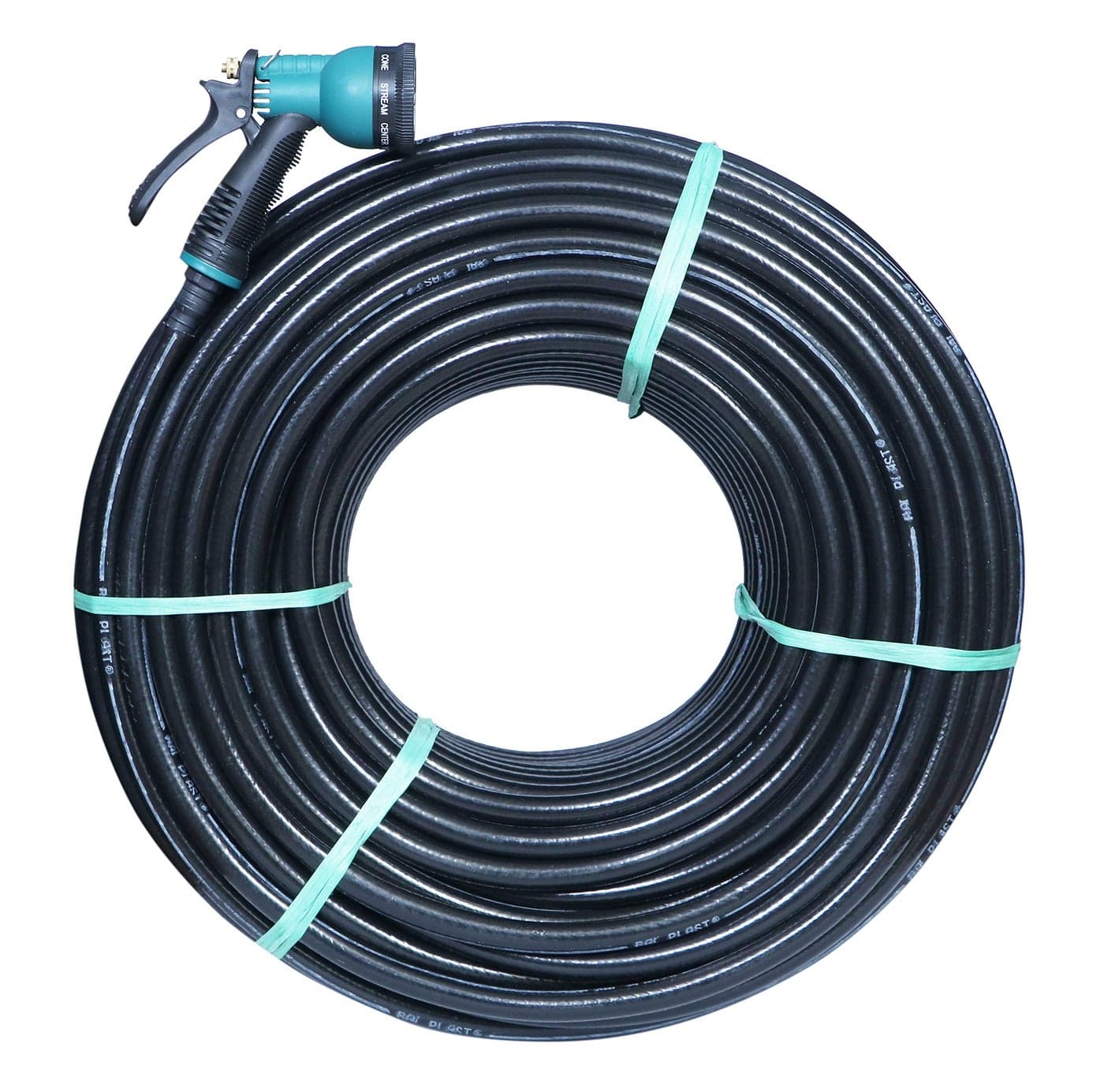 ANNA AGRO 0.5Inch(12.5mm)10 Meters(32.5 feet) Black,3 Layered Heavy Duty Braided Garden Hose Pipe with 8 Mode Spray Gun Garden,Car Wash,Floor Clean,Pet Bath Use,10 Year Replacement Warranty