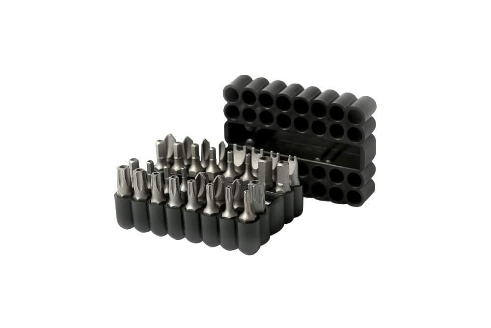 ARES 70009-33-Piece Security Bit Set with Magnetic Extension Bit Holder - Includes Tamper Resistant, SAE Hex, Metric Hex and Star Bits – Anti Tamper Bit Set Features Torq, Spanner, and Triwing Bits