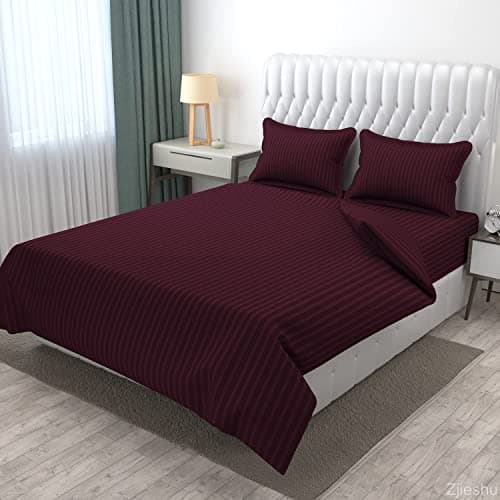 COZY FURNISH Super Soft Brushed Microfiber Satin Striped Cotton Single Duvet Cover, Rajai Cover,Quilt Cover, Comforter Cover 60X90(Inches) Super Soft Stripes Hidden Closure Zipper with Corner Ties