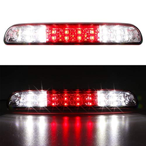 Red 3rd Third Brake Light for Ford Explorer Sport Trac 01-05, for F250 Super Duty/ F350 Super Duty 99-16, for Ranger 93-11, for Mazda B series 94-09, High Mount Stop Light with Electroplating Housing