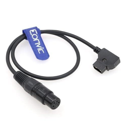 Eonvic New D-Tap Male to Female 4-Pin XLR Cable for Power Supply Battery Adapter (Straight)