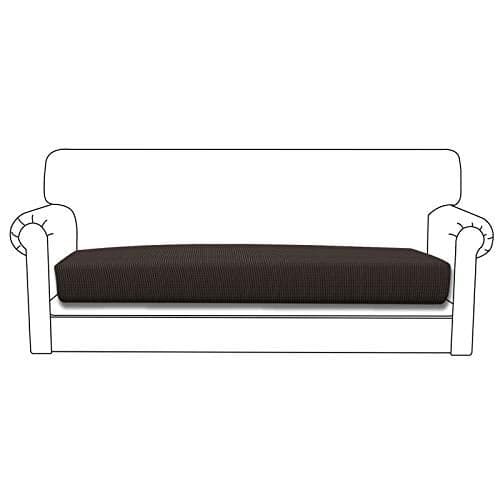Easy-Going Stretch Cushion Cover Sofa Cushion Furniture Protector Sofa Seat Sofa slipcover Sofa Cover Soft Flexibility with Elastic Bottom(Sofa Cushion, Chocolate)