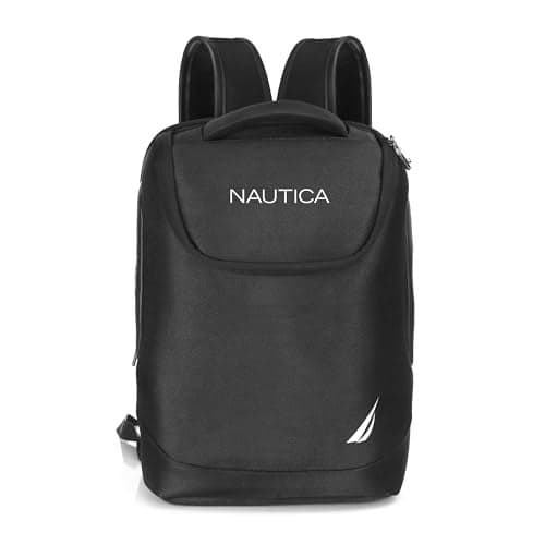 Nautica Unisex 40 CM -18 Litre Laptop Bag | Durable & Stylish Backpack with Ample Storage |Perfect for Men & Women | Fits Upto 15.6" Laptop Compatible | Ideal for Office, Travel & Daily Use, Black