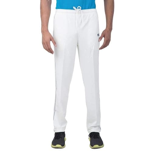 DSC Flite Polyester Cricket Pant, Size 34 (Off-White)