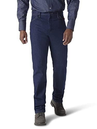 Wrangler Men's FR Flame Resistant Original Fit Jean Blue 38W x 30L