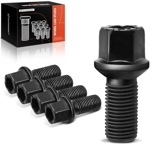 APremium M14150 Wheel Studs Compatible with Volkswagen Jetta Passat CC Golf Tiguan Beetle Audi A3 A4 A5 A6 A7 Quattro A8 Front or Rear Side 5PC Set