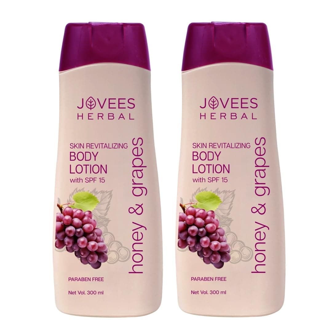 Jovees Herbal Honey Grape Hand Body Lotion For Deep Nourishment Hydrated Moisturised Skin 300ml Pack of 2