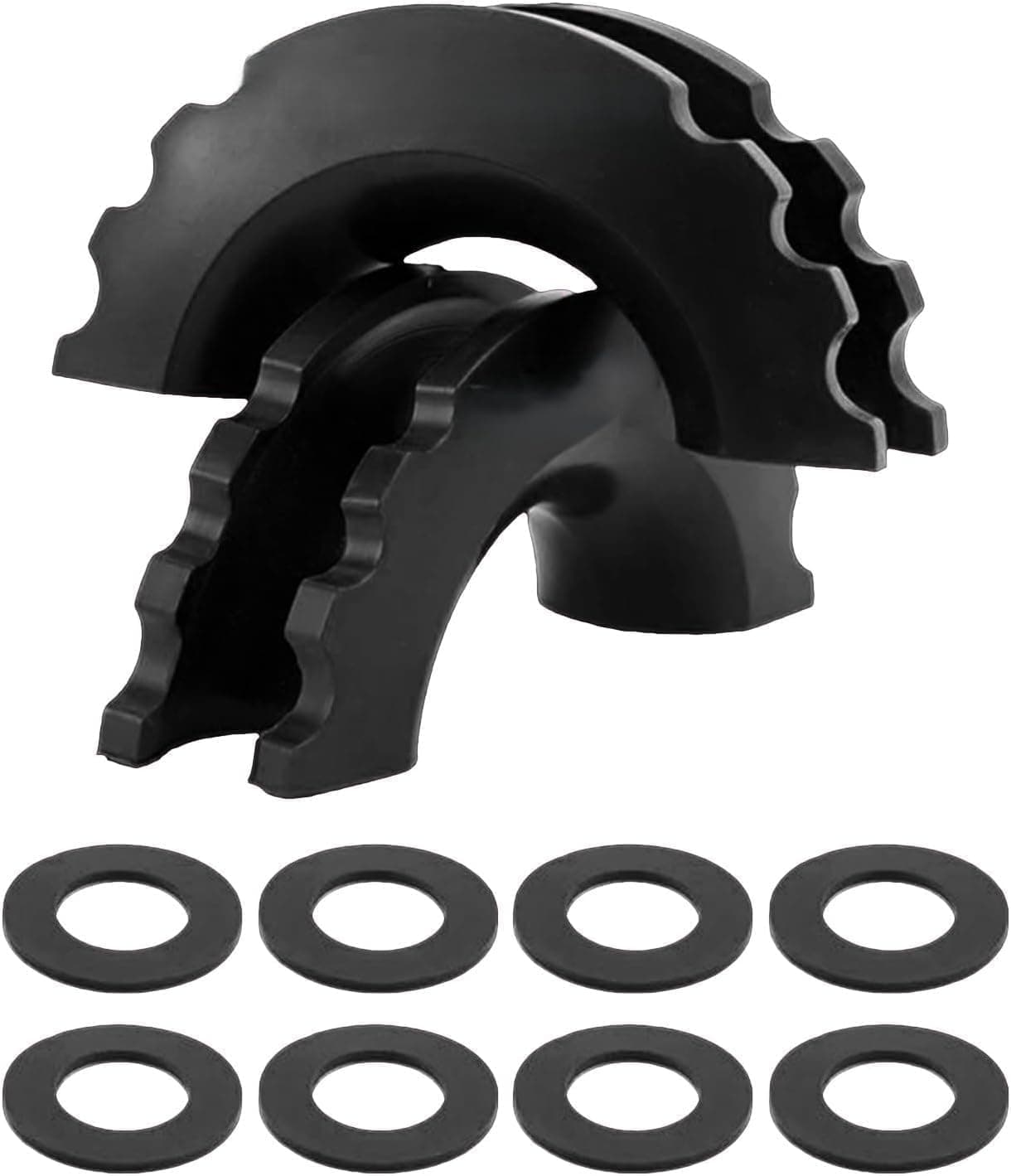 1 Set Black DRing Shackle Isolation Washer Kit Towing Shackles Bumper Protector for 34 58 Inch OffRoad Towing Shackle for Truck Heavy DutyHitch Hook with Car Winch Accessories