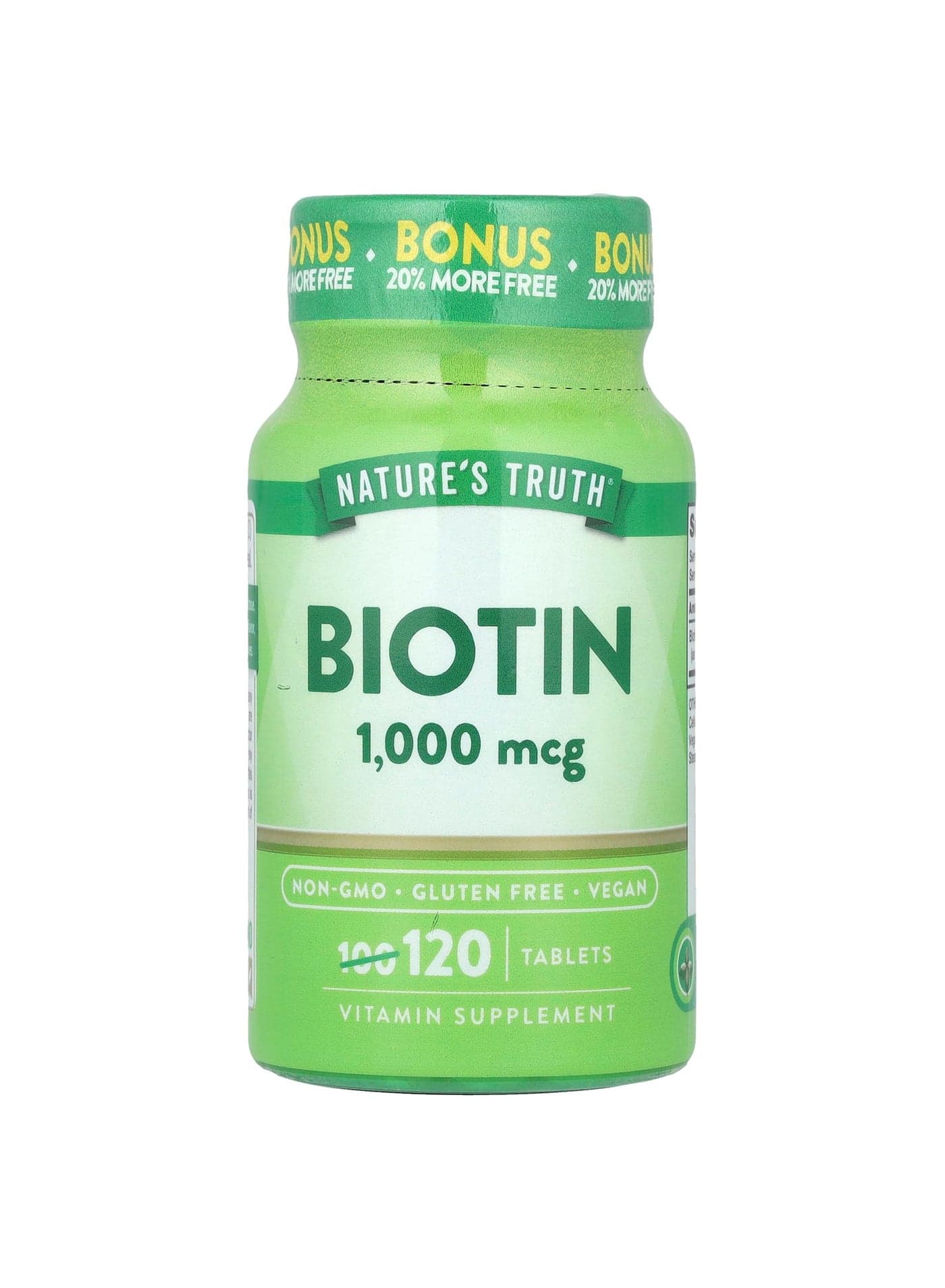 Biotin, 1,000 mcg, 120 Tablets