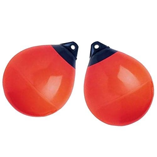 X-Haibei 2 Pcs Boat Fenders Ball Round Anchor Buoy, Dock Bumper Ball Inflatable Vinyl Shield Protection Marine Mooring Buoys Red Dia. 9.8inch * H 12.2inch