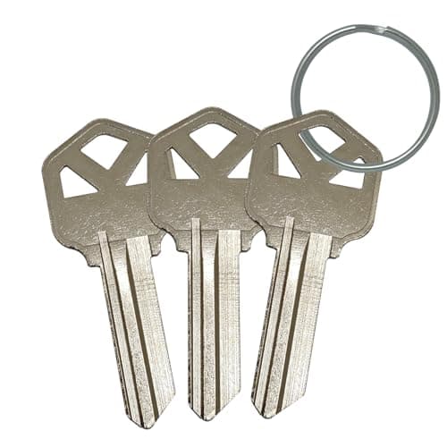 KW1 Blank Keys Replacement for Home and Professional Uncut Blank Keys 3 Pack
