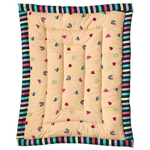 RURIBOSY Bedding Mattress for Cotton,Baby Sleeping Bed Set Godari Baby Cradle Bed |Sleeping Mat |Multi Purpose Cushioned Bed | Made with Pure Cotton | Age(0-1.5yr)=All (Style:-1)