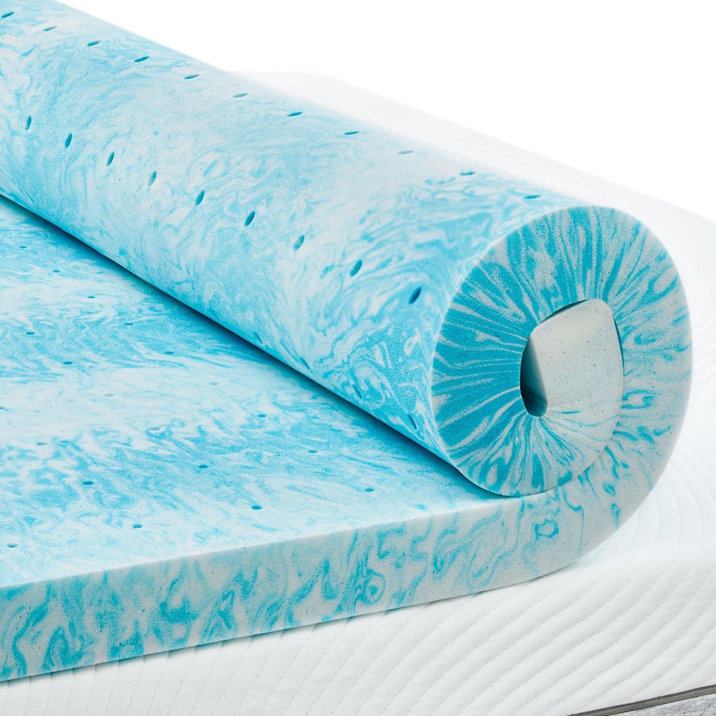 PERLECARE 3 Inch King Memory Foam Mattress Topper Cooling Gel Infused Mattress Pad Ventilated Bed Topper for Pressure Relief Back Pain CertiPURUS Certified