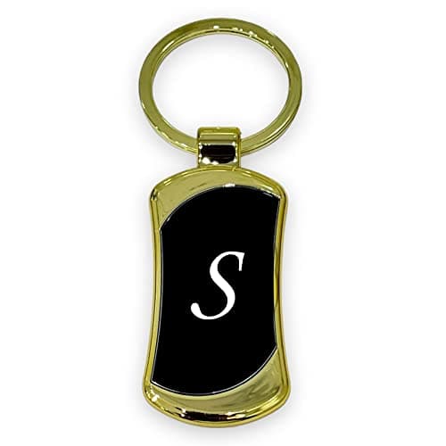 AUGEN Stainless Steel Alphabet Letter S Gold Keychain Metal Initials For Car & Bike Gifting With Key Ring Anti-Rust (Pack Of 1) - 4