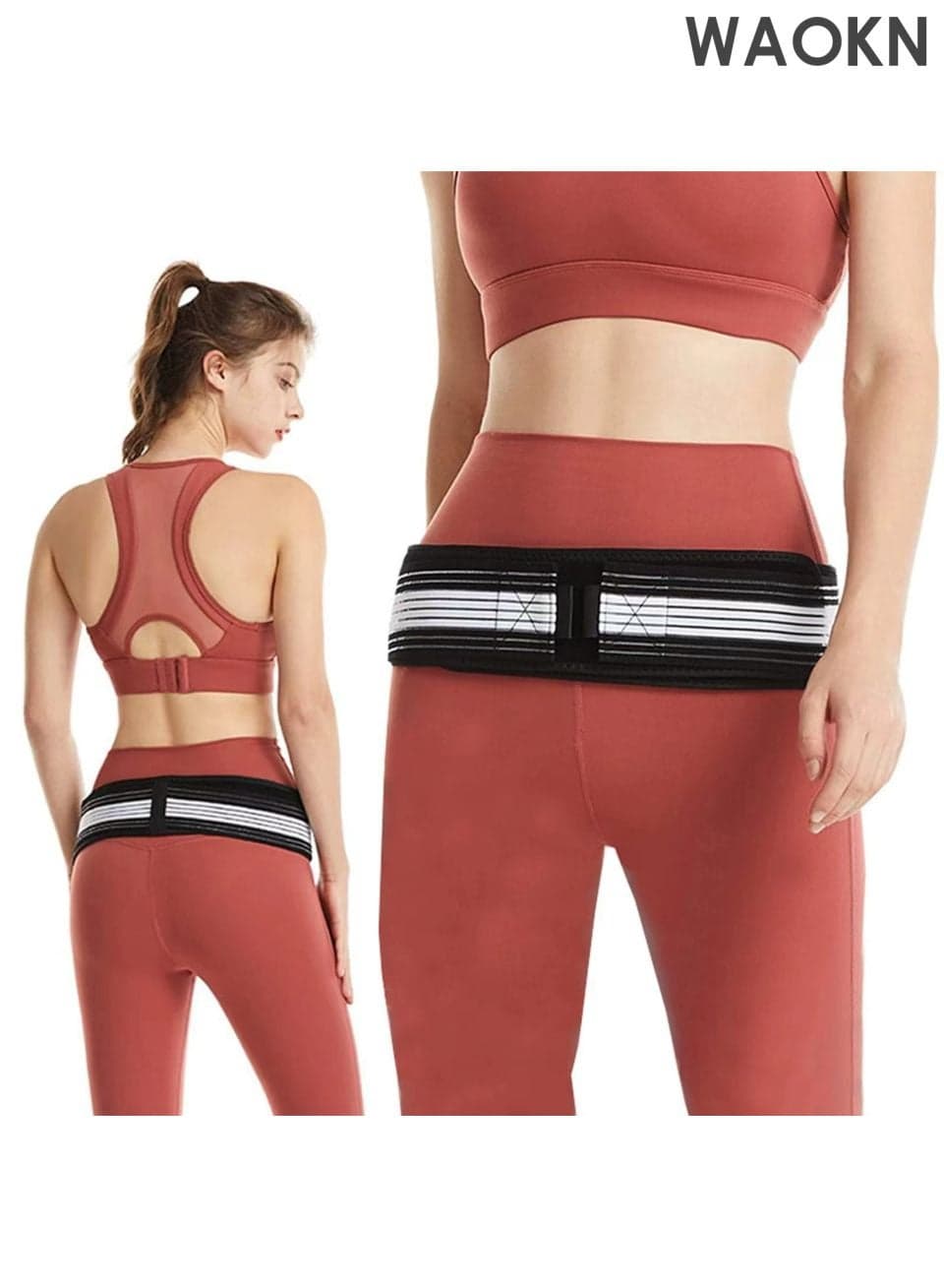 Sacroiliac Joint Hip Belt Lower Support Brace for Men and Women Hip Braces for Hip Pain Pelvic Support Belt Trochanter Belt Sciatica Pelvis Lumbar Pain Relief,Abdominal and waist protection with breathable straps.