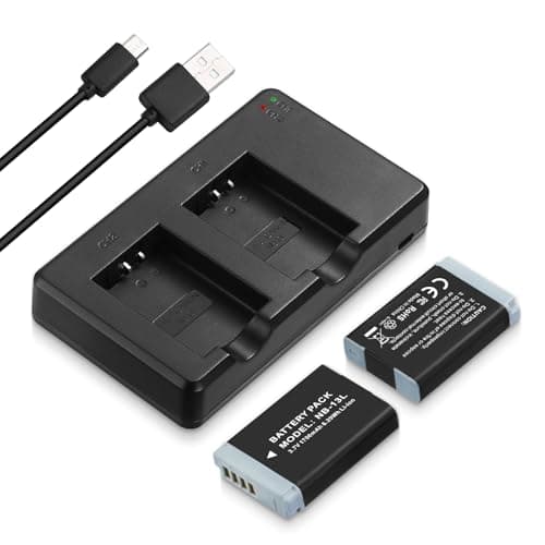 NB-13L Battery 2-Pack and USB Dual Battery Charger for PowerShot SX720 HS, SX730 HS, SX740 HS, SX620 HS, G1 X Mark III, G5 X, G7 X, G7 X Mark II, G9 X, G9 X Mark II Cameras