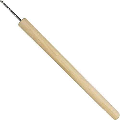 KAKURI Manual Hand Drill for Wood 1/8" Hole, Woodworking Awl Tool for Pilot Hole, Japanese Gimlet Tool KIRI, Japanese Steel Screw Blade (Straight), Made in Japan