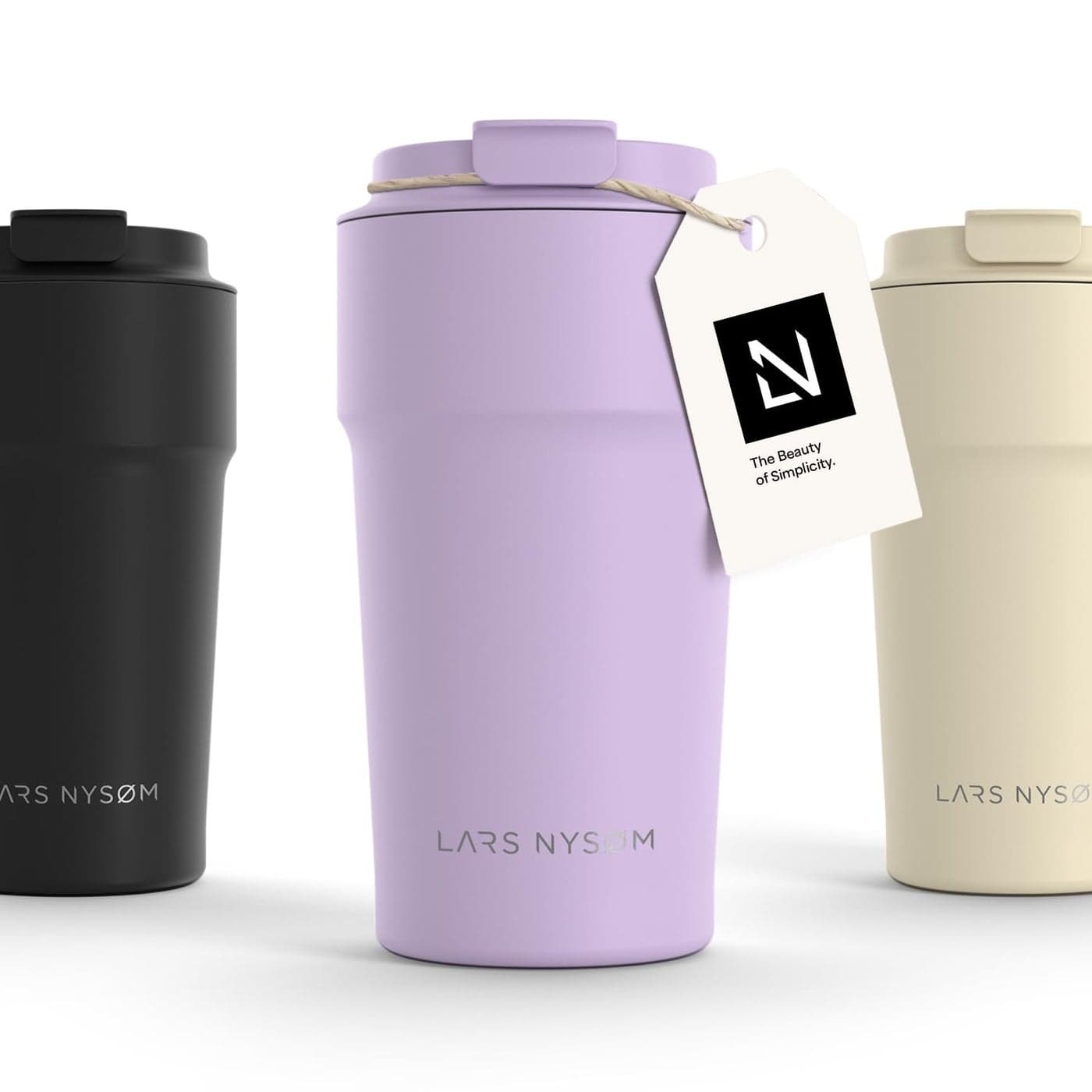 LARS NYSM Thermo Coffee Mugtogo 17oz Travel Mug 05 Liter with Insulation Leak Proof Stainless Steel Thermal Tumbler for Coffee and Tea on The Go Lavender Purple 500ml