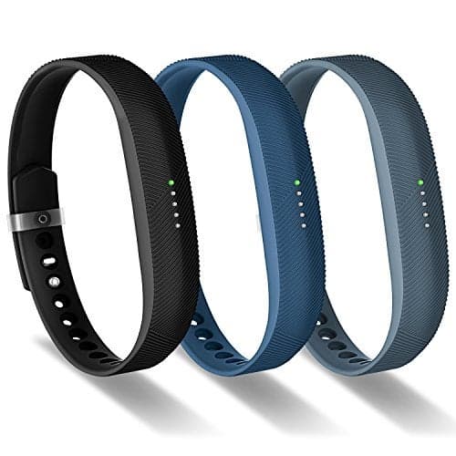 Greeninsync Compatible with Fitbit Bands for Flex 2, Adjustable Soft Silicone Sports with Fastener Clasp Fitness Replacement Wristband Strap for Fitbit Flex 2 Smart Watch Large(3Pack)