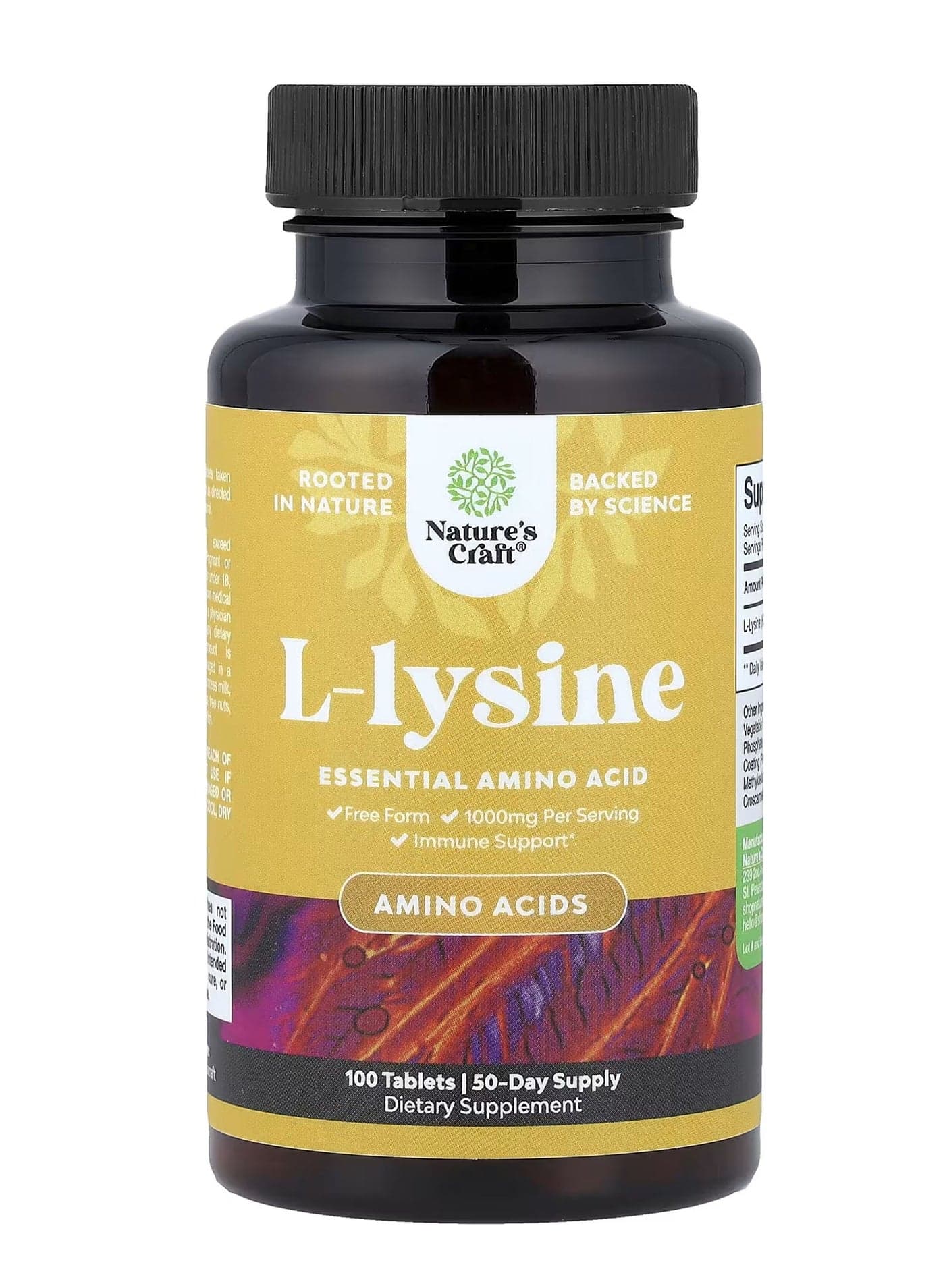 L-lysine, 100 Tablets (500 mg per Tablet)