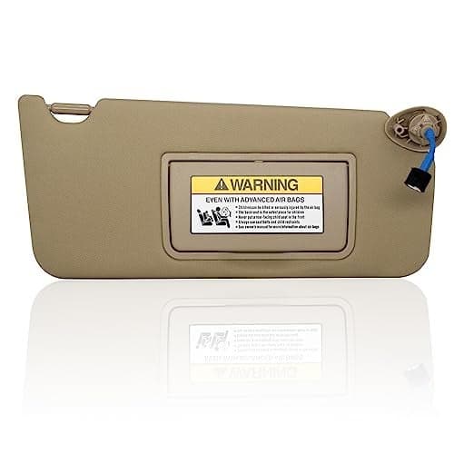 NHILES Passenger Right Sun Visor Compatible with Honda Accord 2008 2009 2010 2011 2012 2013 2014 2015 2016 2017 with Light Replaces # 83230TA0A91ZB (Beige)