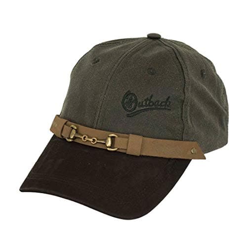 Outback Trading Company Unisex 1482 Waterproof 6-Panel Breathable Cotton Oilskin Equestrian Baseball Cap, Sage, One Size