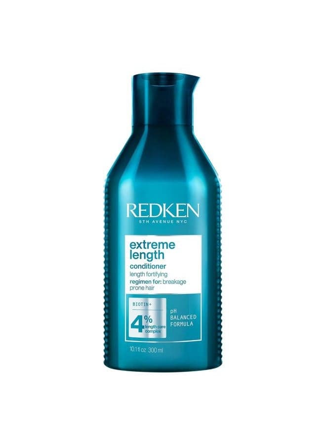 Extreme Length Conditioner For Damaged Hair - Fortifies, Strengthens and Conditions Hair, Infused With Biotin & Castor Oil For Hair Growth, 10.1 Fl Oz