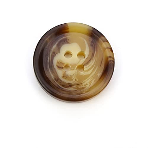 10 PCS 4 Holes Round Pattern Resin Buttons Flatback Sewing Button Favorite Findings Basic Buttons for Clothing Arts Crafts Projects DIY Decorations Sewing Accessories 18Rice Coffee 25 mm