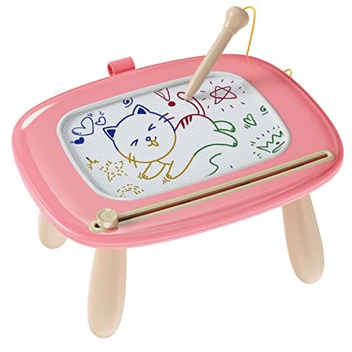 Kikapabi Toddler Magnetic Drawing Board 1st Birthday Gifts for 1 2 3 Year Old Girls Boys Learning Doodle Board Educational Toys for Baby Purple
