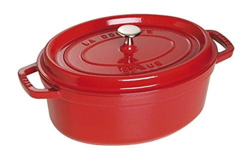 staub La Cocotte Oval 40509857 Pico Cocotte Oval Cherry 114 inches 29 cm Large Both Handed Castings Enameled Pot Induction Compatible Japanese Authentic Product