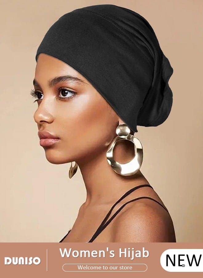 Hijab Undercap for Women, Islamic Muslim Under Hijab Cap Cross Turban Underscarf Undercap Hood Inner Head Scarf Head Wraps Turbans for Women Chemio Headwear Sleep Cap