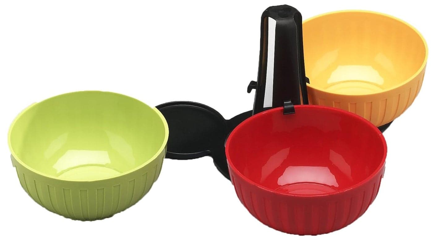 Arrow Home Products C00134 3 Piece Fiesta Server Bowl, Multicolor