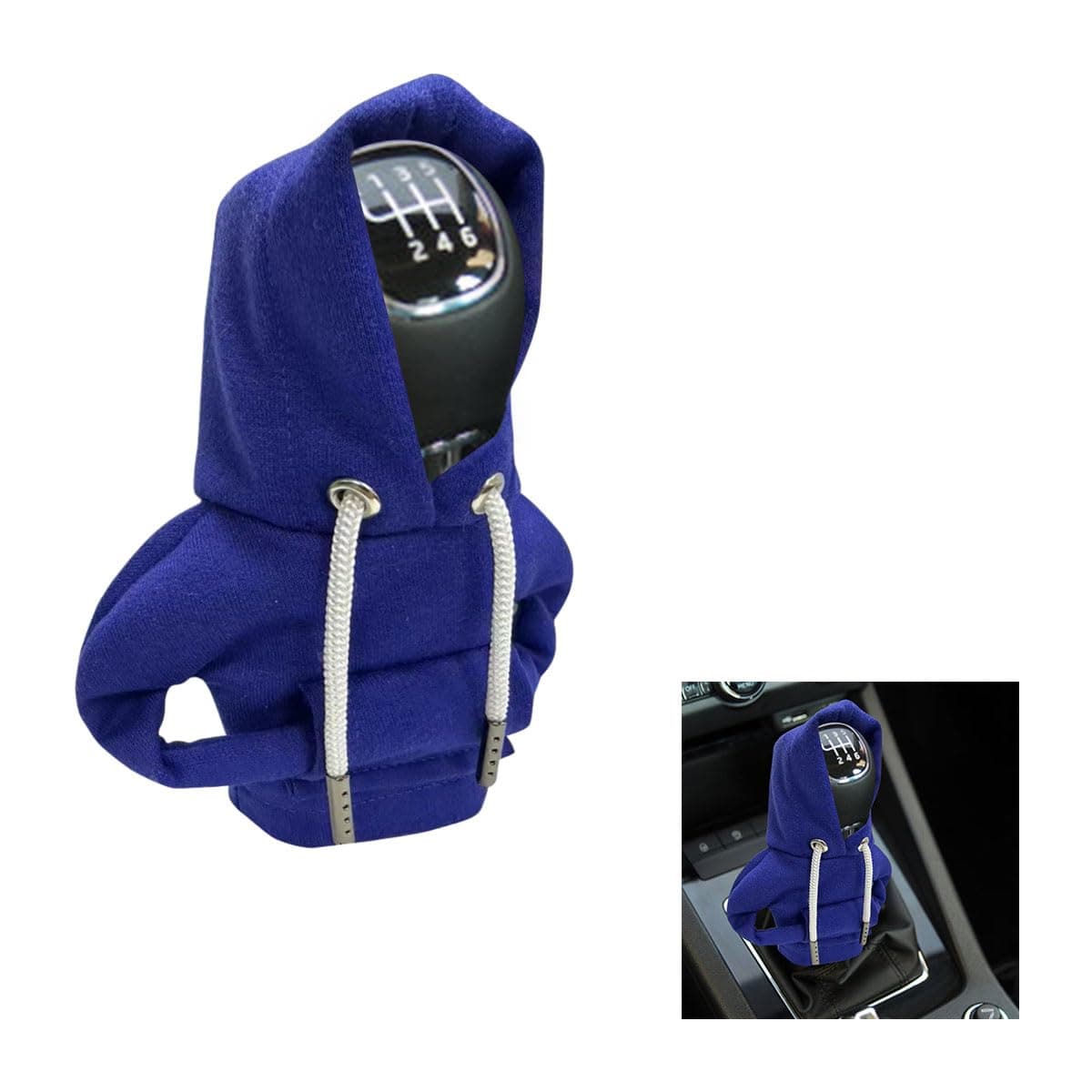 JOYCOURT Car Gear Shift Cover Fashionable Hoodie Car Shift Knob Winter Warm Gear Shift Knob Cover Sweater ShirtAuto Interior Accessories Shift KnobUniversal Car Decor Accessories