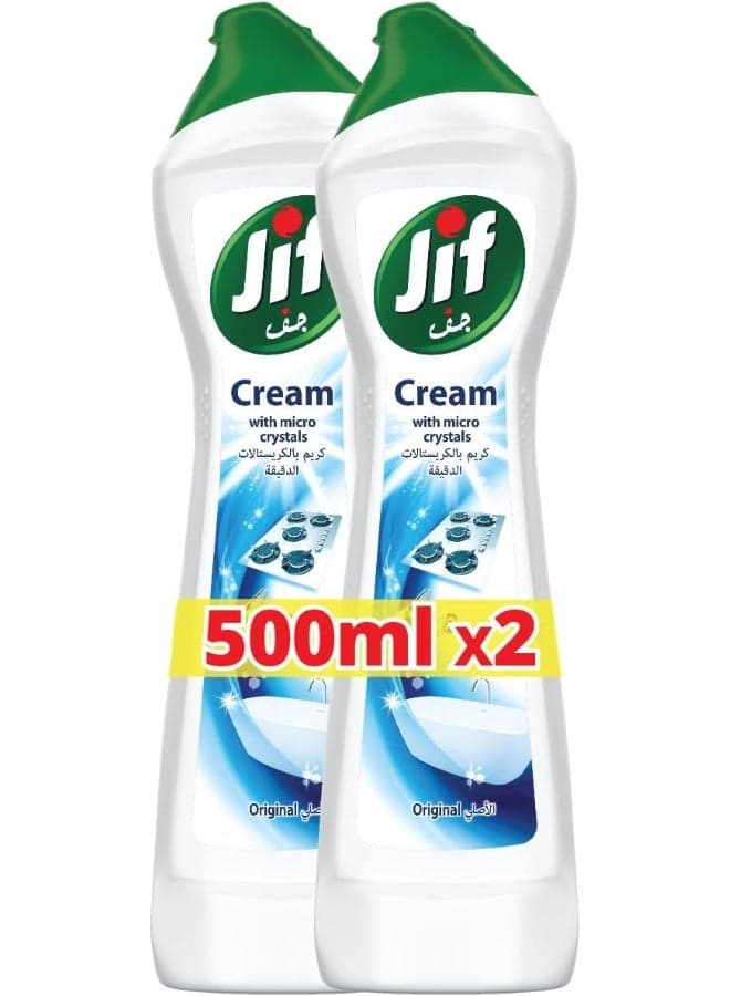 Jif Cream Cleaner with Micro Crystals - 2 x 500ml