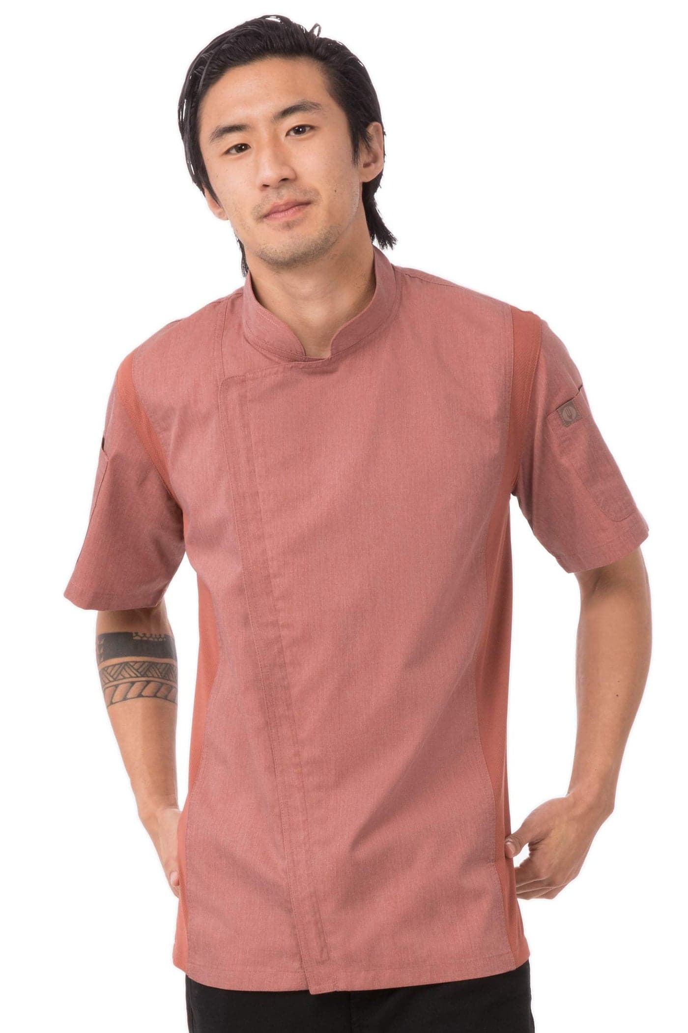 Chef Works Men's Springfield Chef Coat, Brick, Large