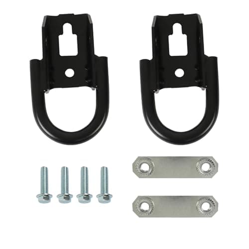 1 Pair Black Front Tow Hooks Set with Hardware Replacement for F-150 2009-2021 Replacement for Expedition 2007-2015 Replacement for Navigator 2007-2015