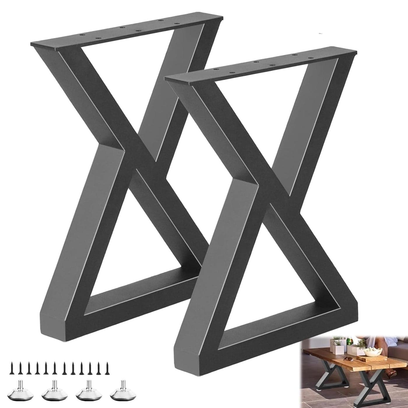 Rioychan 16 Metal Bench Coffee Table Legs Heavy Duty Replacement Furniture Legs for DIY Modern Desks Night Stands Bench Sofa Dining Tables Set of 2Bear Up to 800lb