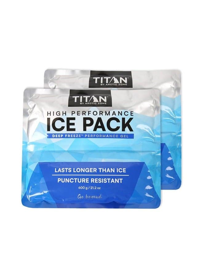 Deep Freeze Ice Pack- (2 Pack) 600 Gram High Performance Ice Pack - Long-Lasting, Puncture-Resistant Cold Pack Filled with Non-Toxic Gel…